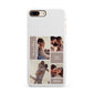 Couples Valentine Photo Collage Personalised iPhone 8 Plus 3D Snap Case on Gold Phone