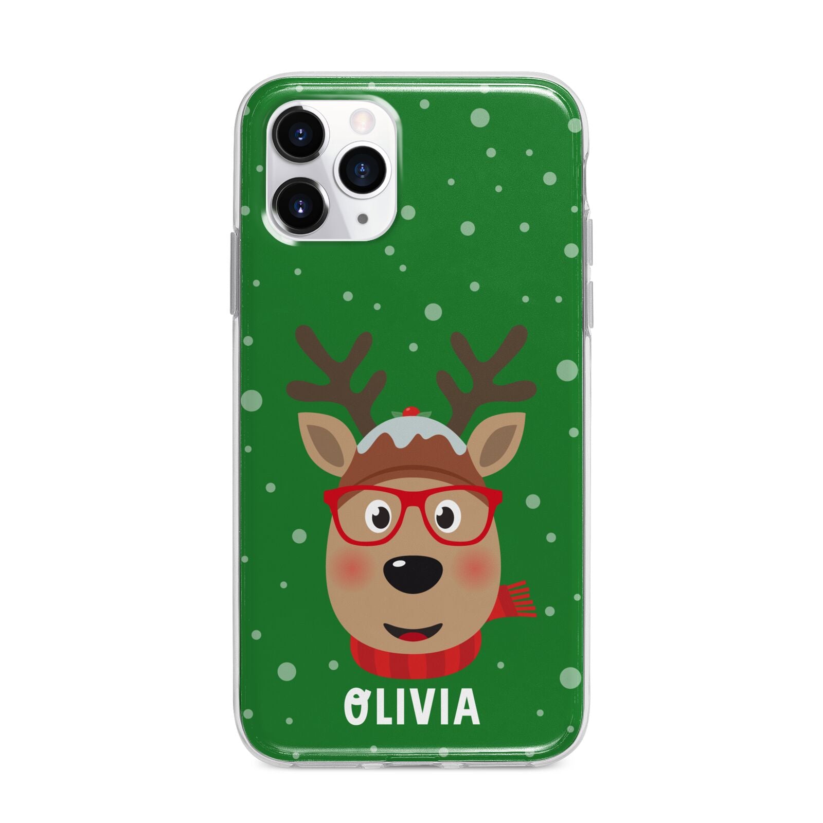 Create Your Own Reindeer Personalised Apple iPhone 11 Pro Max in Silver with Bumper Case