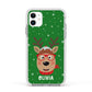 Create Your Own Reindeer Personalised Apple iPhone 11 in White with White Impact Case