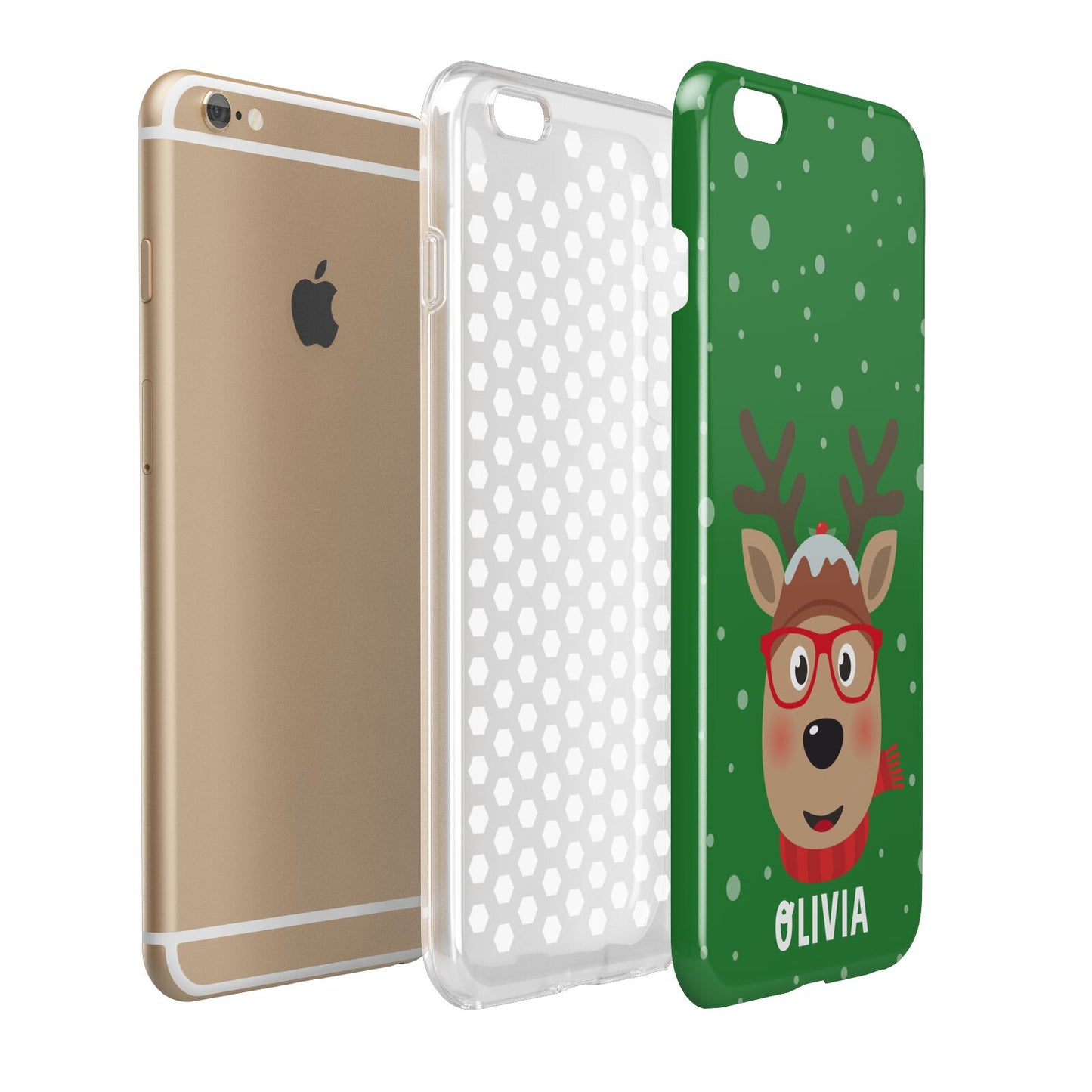 Create Your Own Reindeer Personalised Apple iPhone 6 Plus 3D Tough Case Expand Detail Image