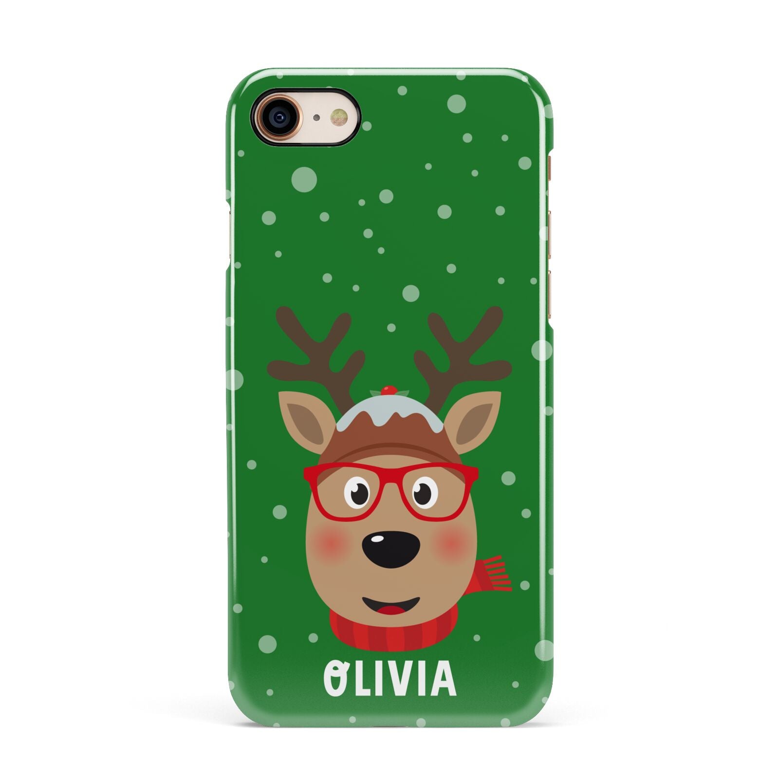 Create Your Own Reindeer Personalised Apple iPhone 7 8 3D Snap Case