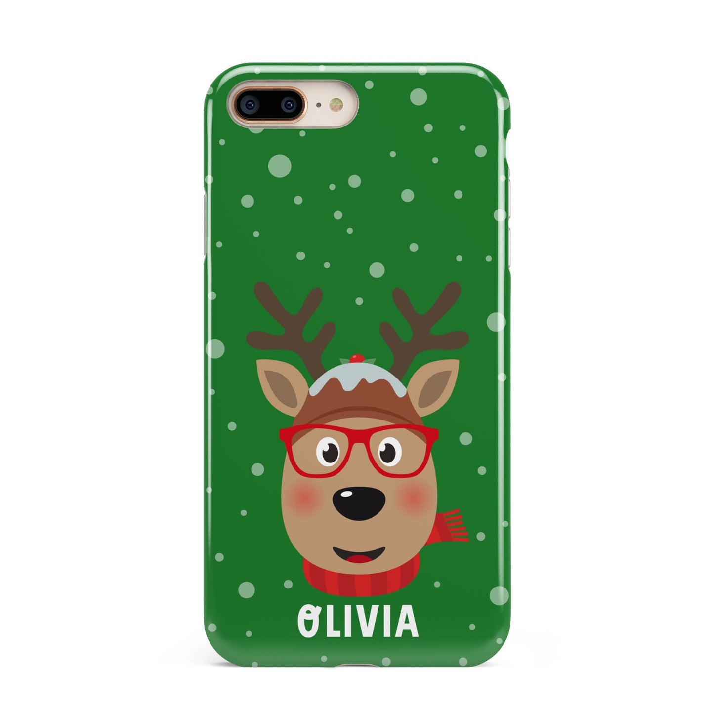 Create Your Own Reindeer Personalised Apple iPhone 7 8 Plus 3D Tough Case