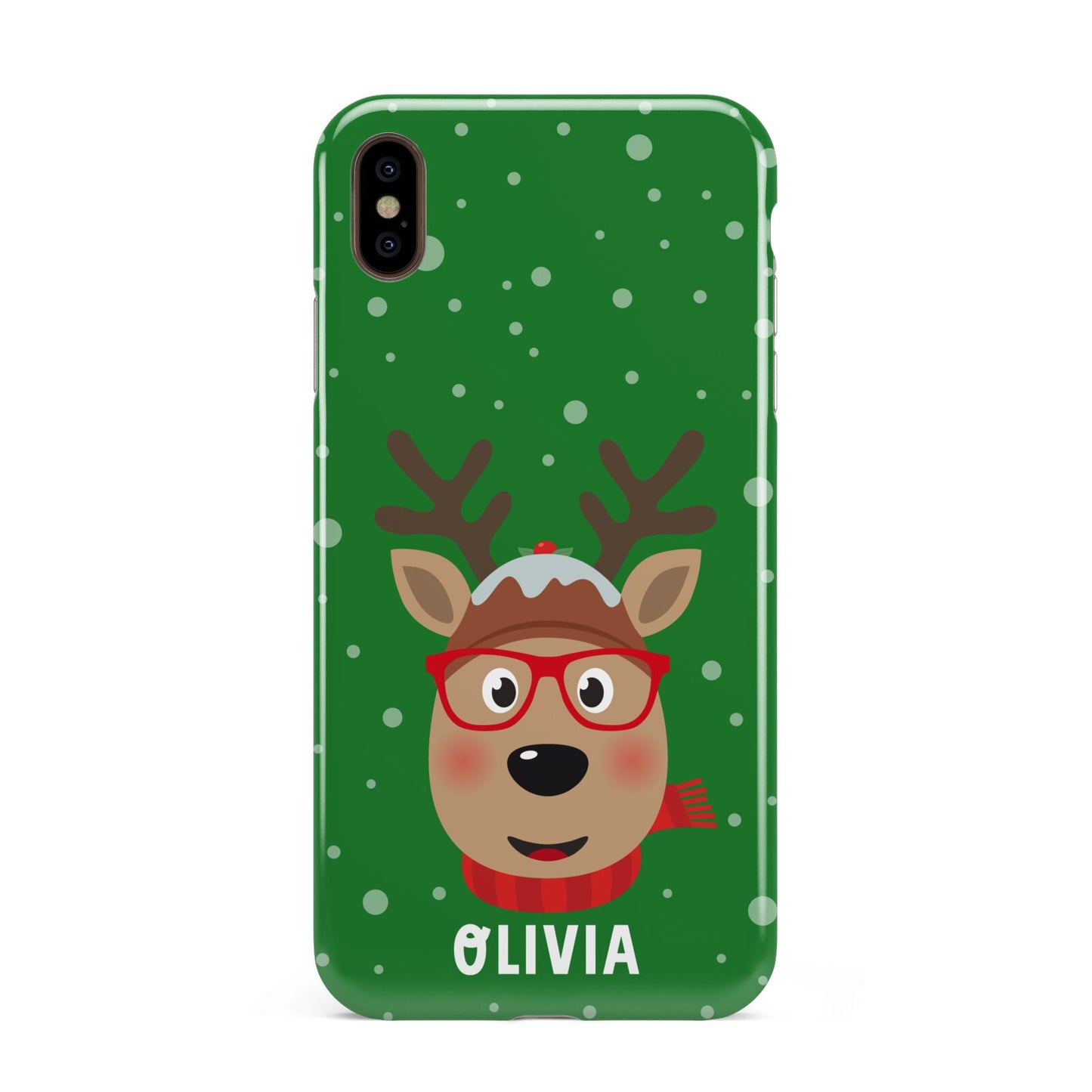 Create Your Own Reindeer Personalised Apple iPhone Xs Max 3D Tough Case