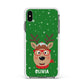 Create Your Own Reindeer Personalised Apple iPhone Xs Max Impact Case White Edge on Black Phone