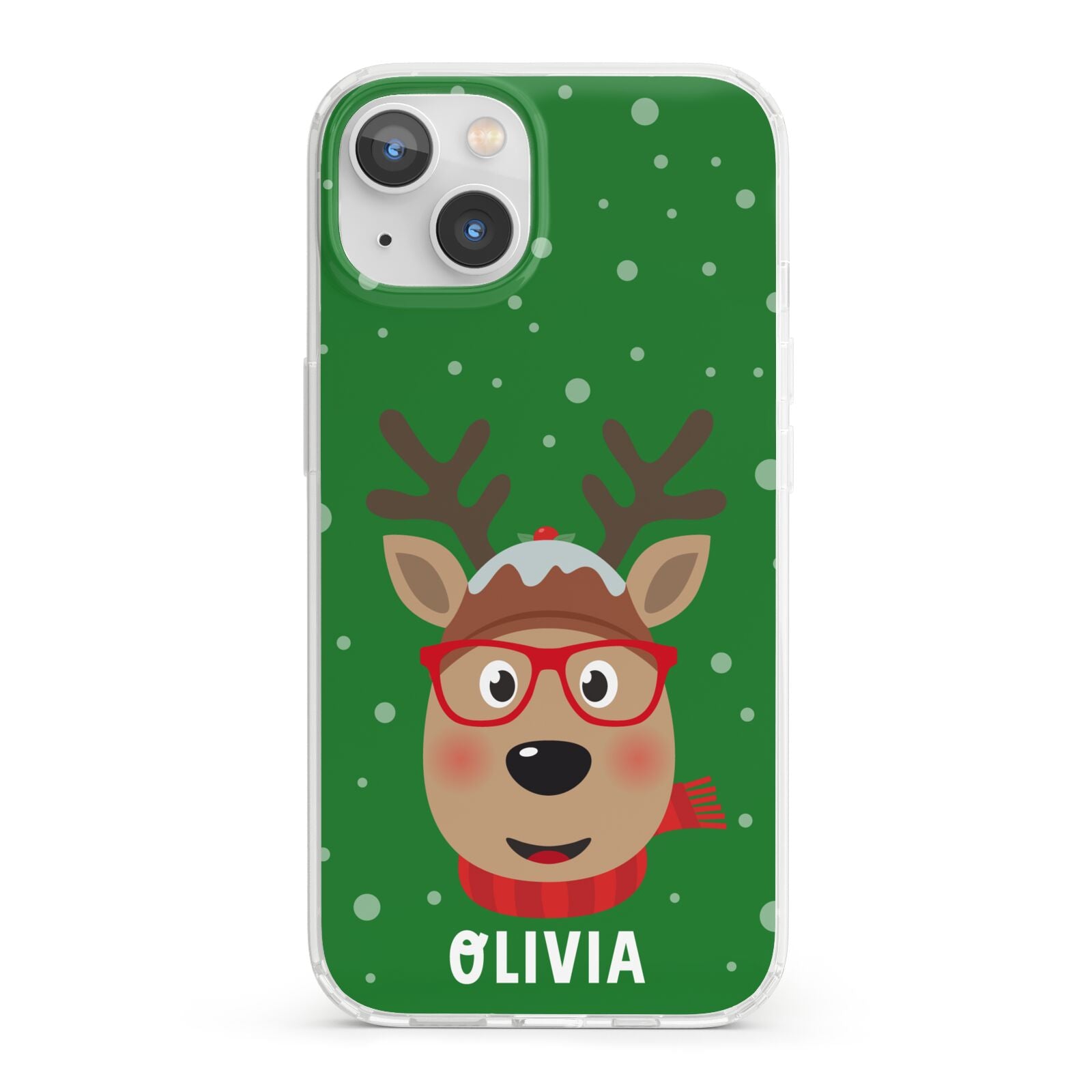 Create Your Own Reindeer Personalised iPhone 13 Clear Bumper Case