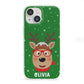 Create Your Own Reindeer Personalised iPhone 13 Mini Clear Bumper Case