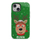Create Your Own Reindeer Personalised iPhone 13 Mini Full Wrap 3D Tough Case
