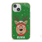 Create Your Own Reindeer Personalised iPhone 13 Mini TPU Impact Case with Pink Edges