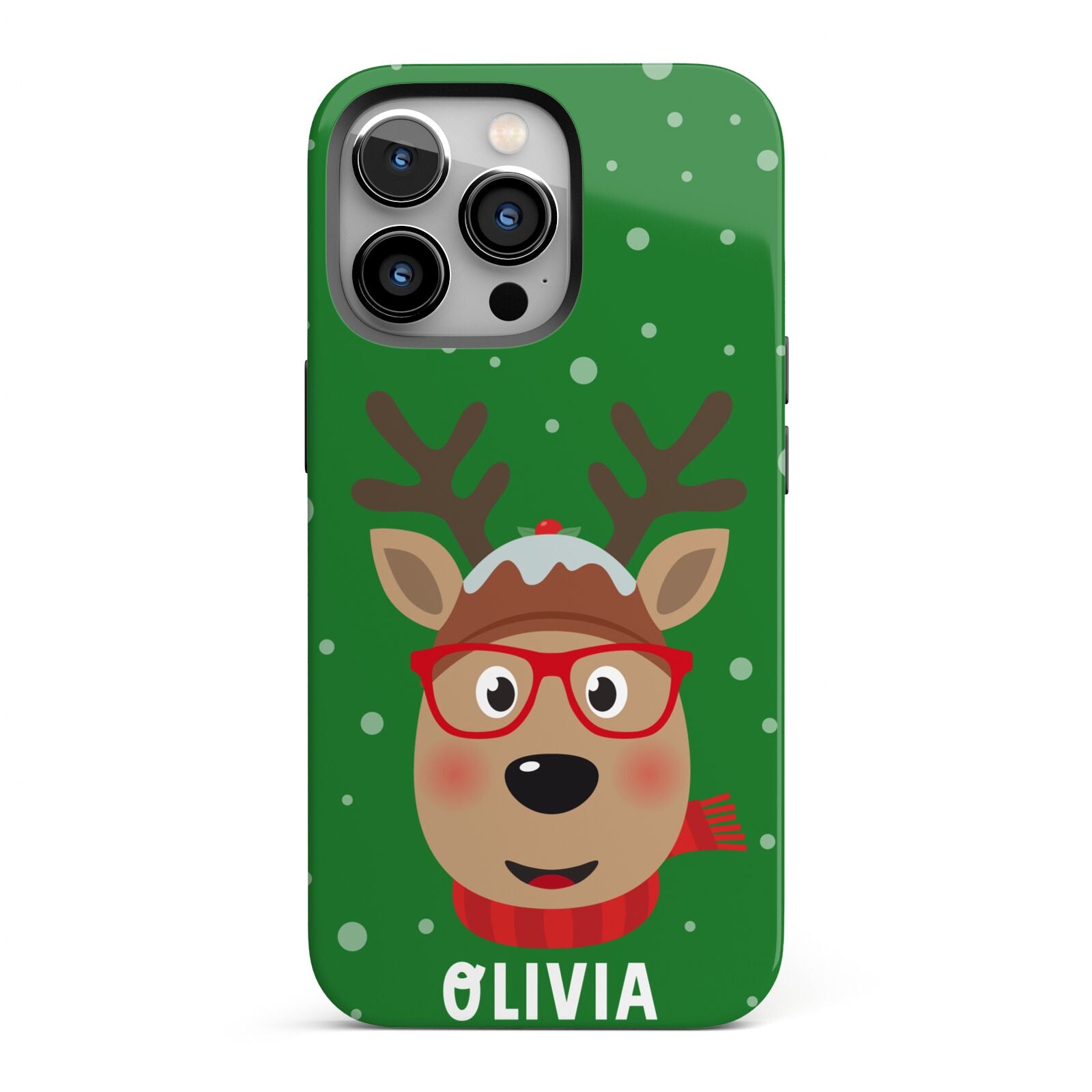 Create Your Own Reindeer Personalised iPhone 13 Pro Full Wrap 3D Tough Case