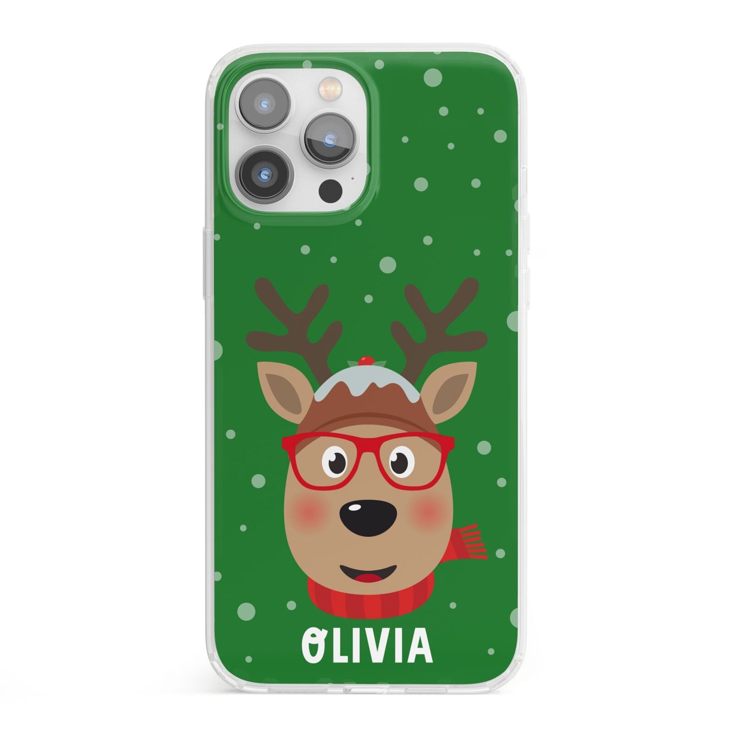 Create Your Own Reindeer Personalised iPhone 13 Pro Max Clear Bumper Case