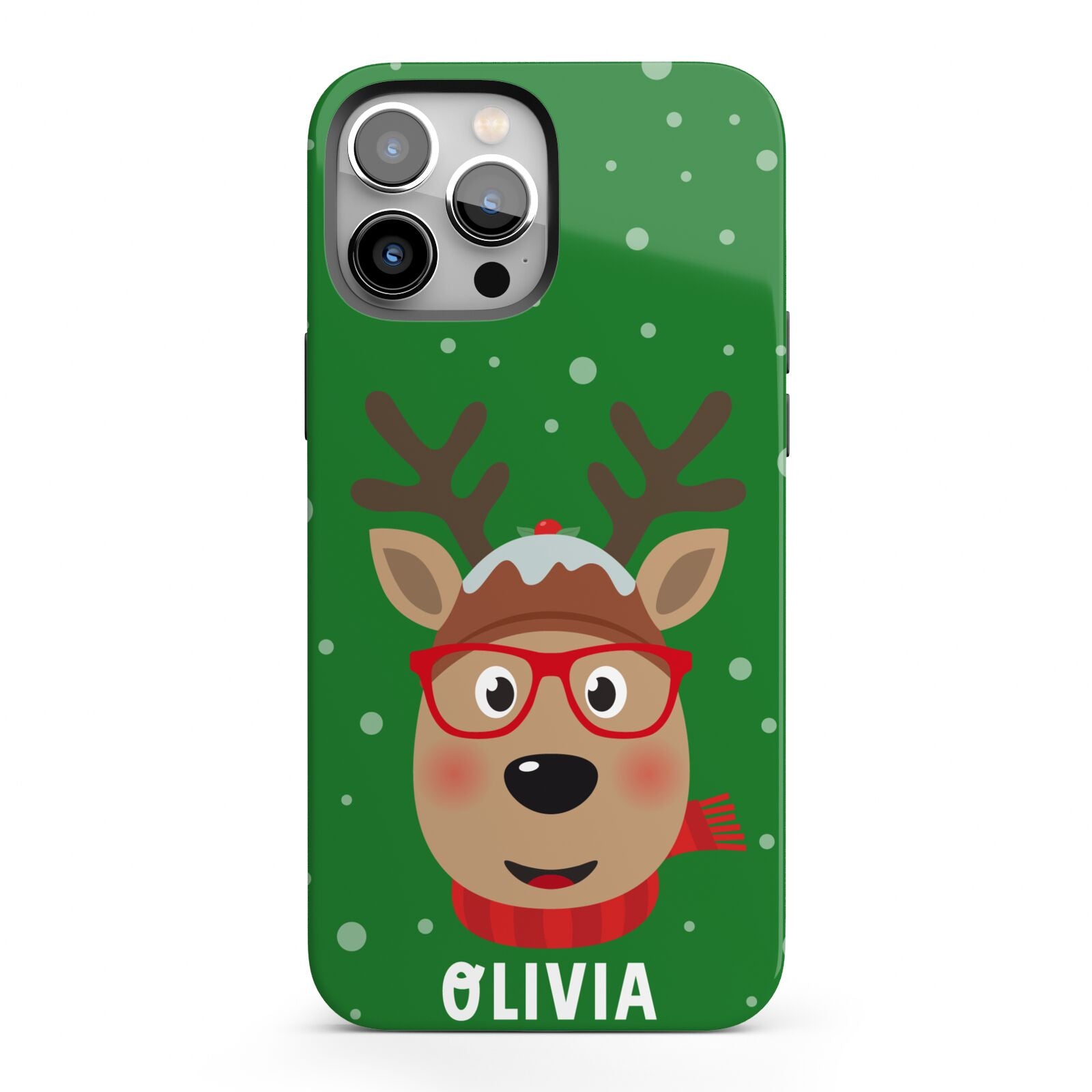 Create Your Own Reindeer Personalised iPhone 13 Pro Max Full Wrap 3D Tough Case