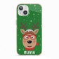 Create Your Own Reindeer Personalised iPhone 13 TPU Impact Case with Pink Edges