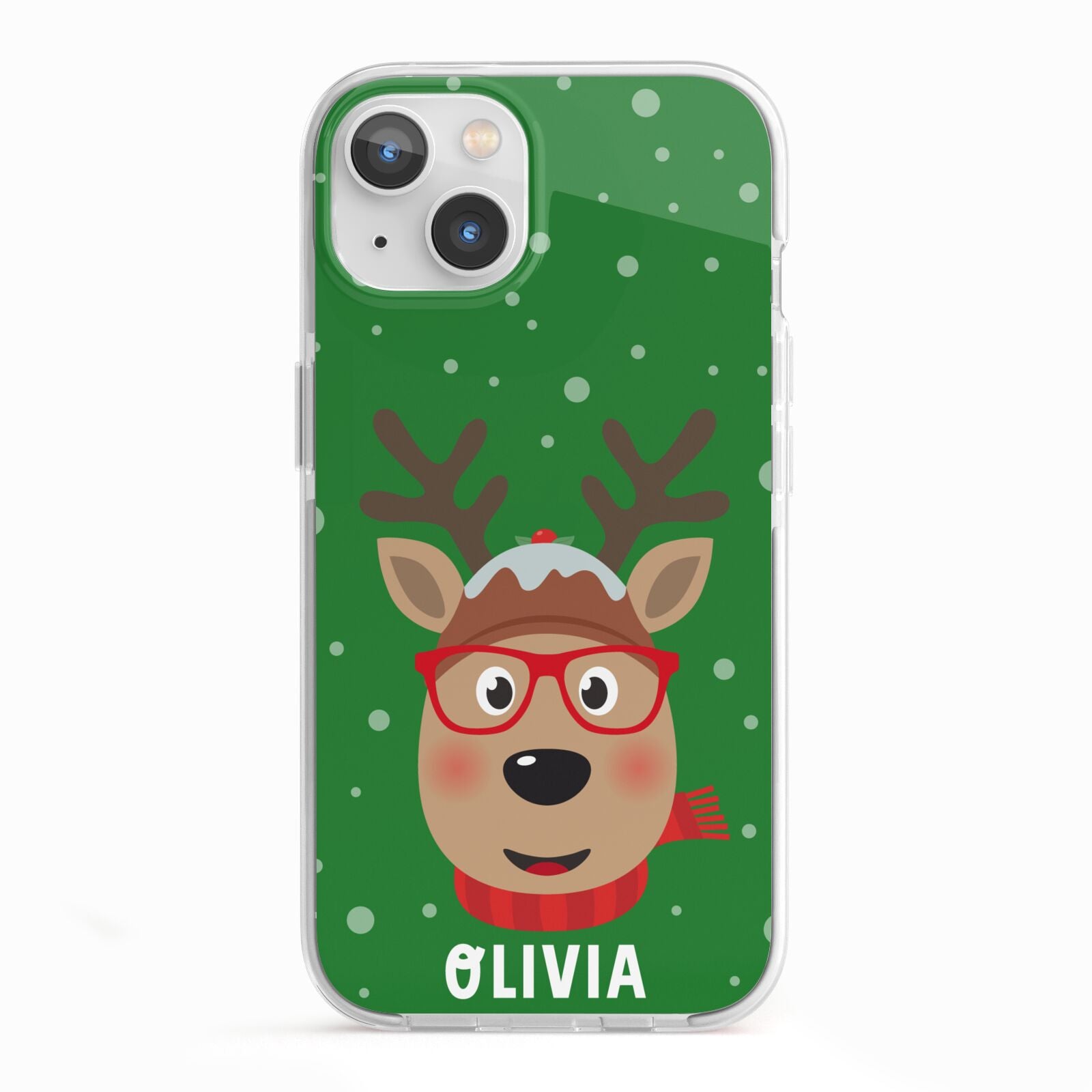 Create Your Own Reindeer Personalised iPhone 13 TPU Impact Case with White Edges