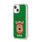 Create Your Own Reindeer Personalised iPhone 14 Glitter Tough Case Starlight Angled Image