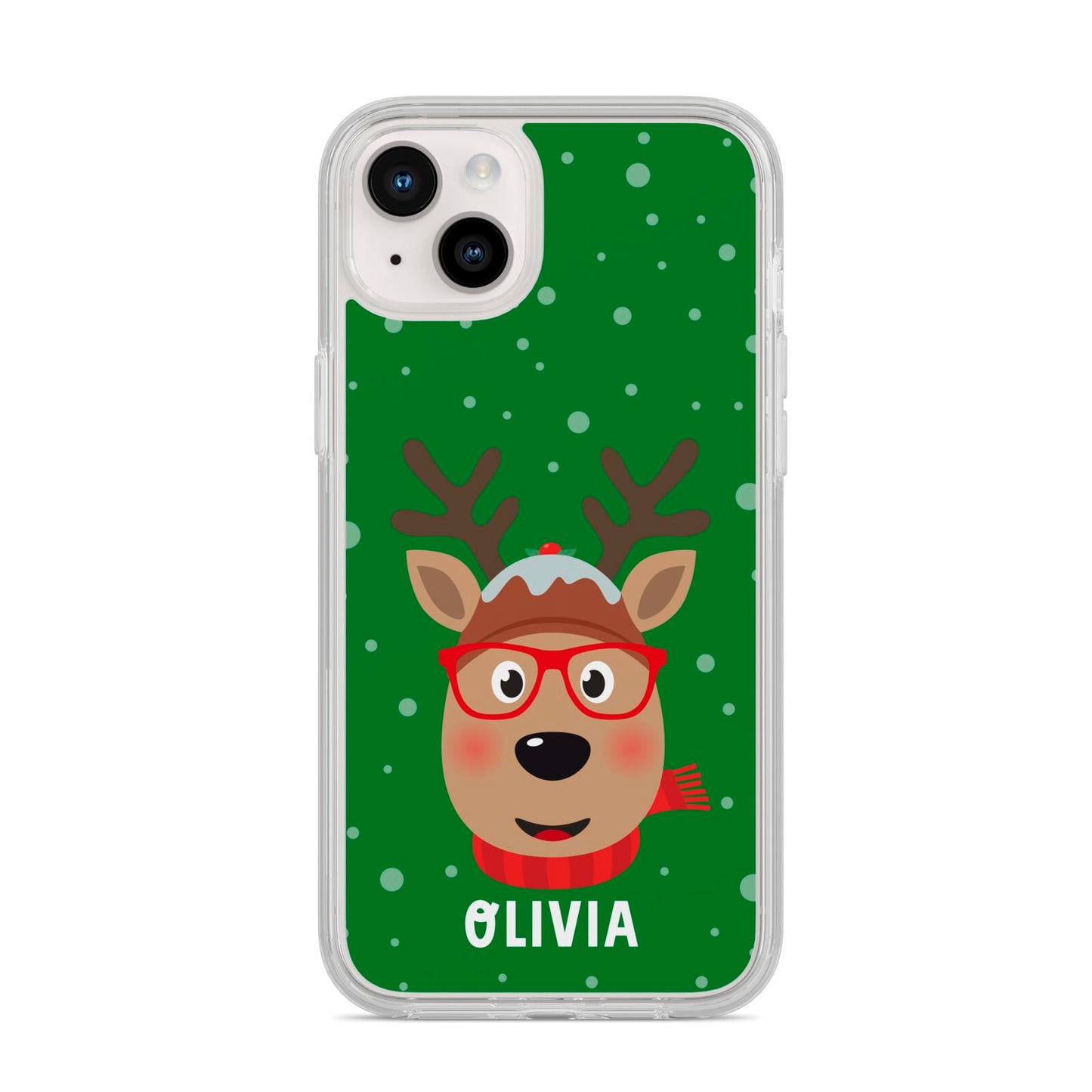 Create Your Own Reindeer Personalised iPhone 14 Plus Clear Tough Case Starlight