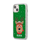 Create Your Own Reindeer Personalised iPhone 14 Plus Glitter Tough Case Starlight Angled Image