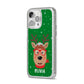 Create Your Own Reindeer Personalised iPhone 14 Pro Max Glitter Tough Case Silver Angled Image