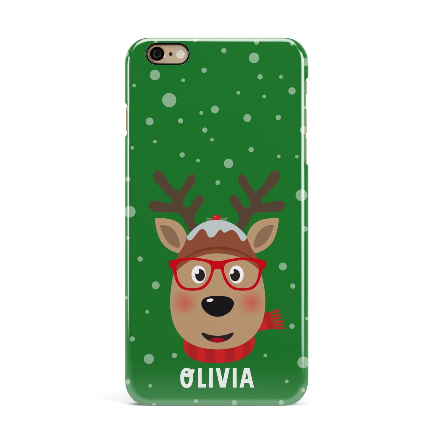 Create Your Own Reindeer Personalised iPhone 6 Plus 3D Snap Case on Gold Phone