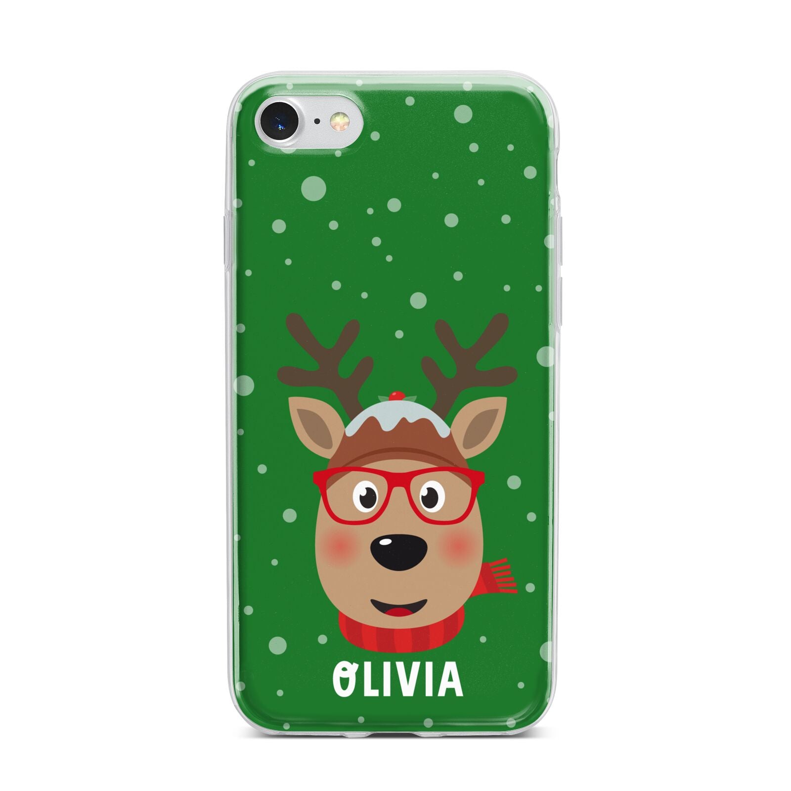 Create Your Own Reindeer Personalised iPhone 7 Bumper Case on Silver iPhone
