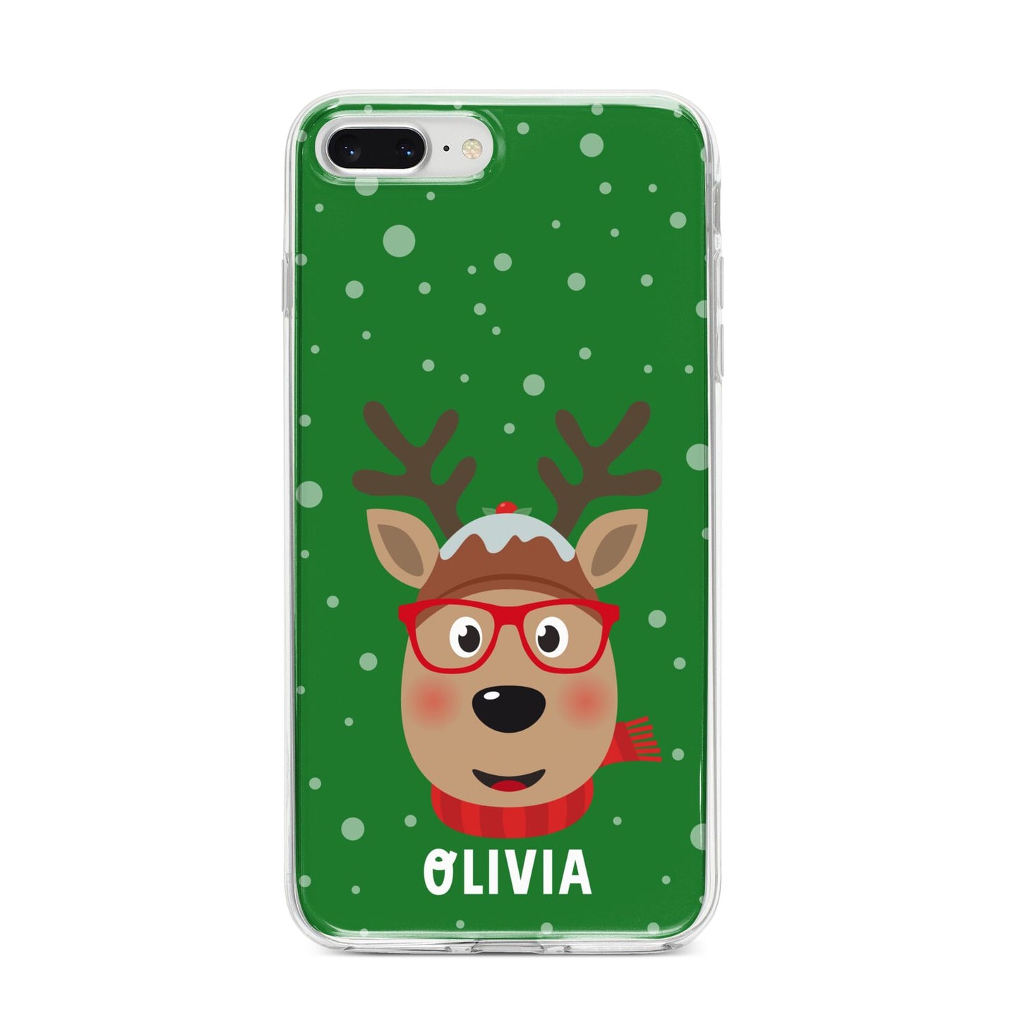 Create Your Own Reindeer Personalised iPhone 8 Plus Bumper Case on Silver iPhone
