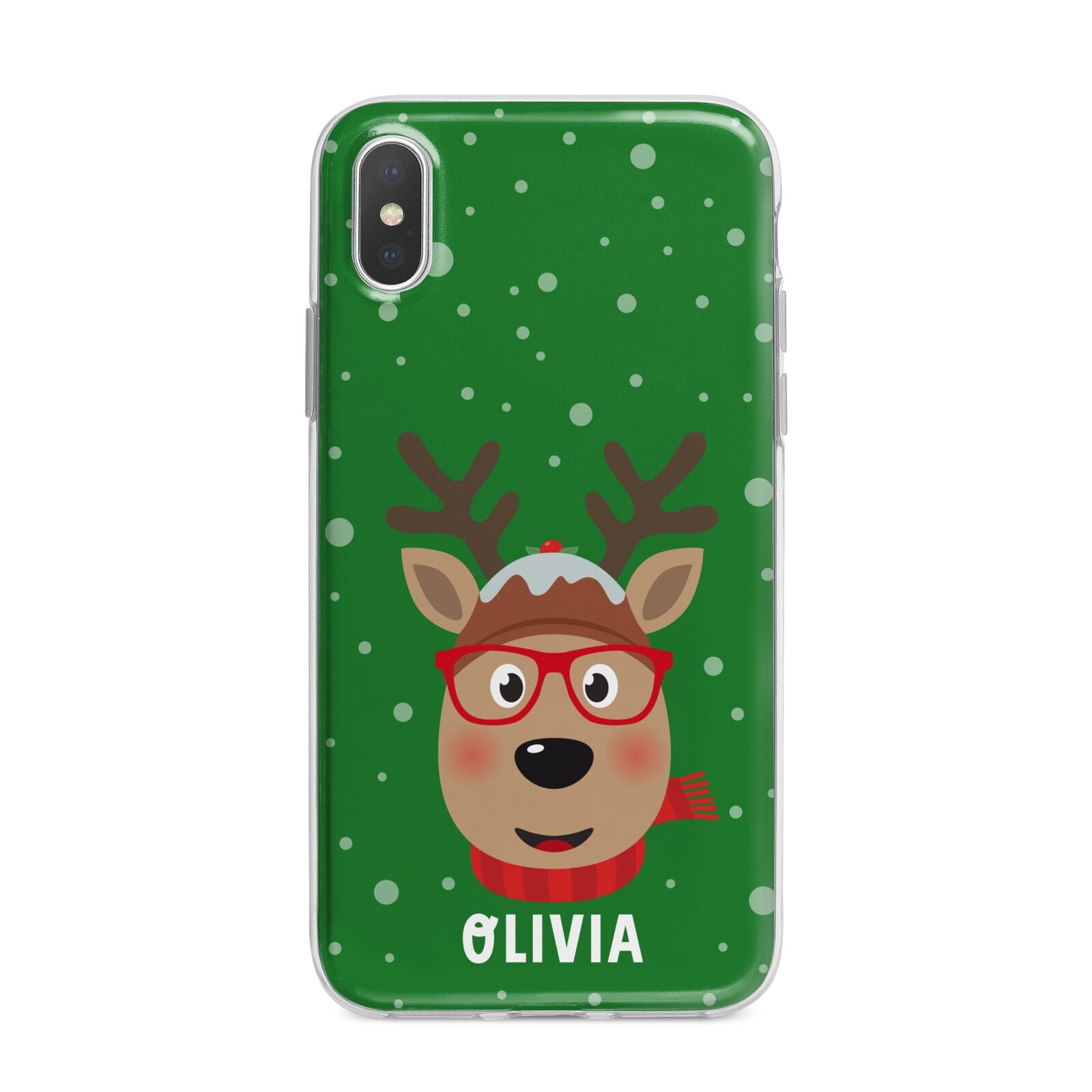 Create Your Own Reindeer Personalised iPhone X Bumper Case on Silver iPhone Alternative Image 1