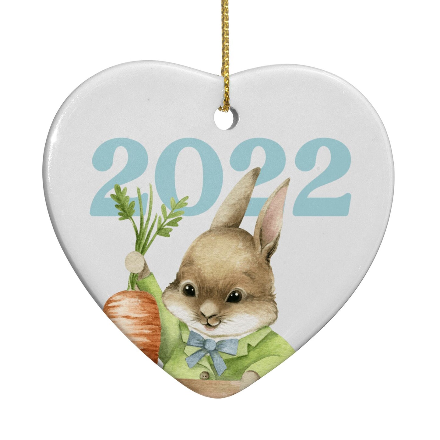 Custom 1st Easter Heart Decoration Back Image