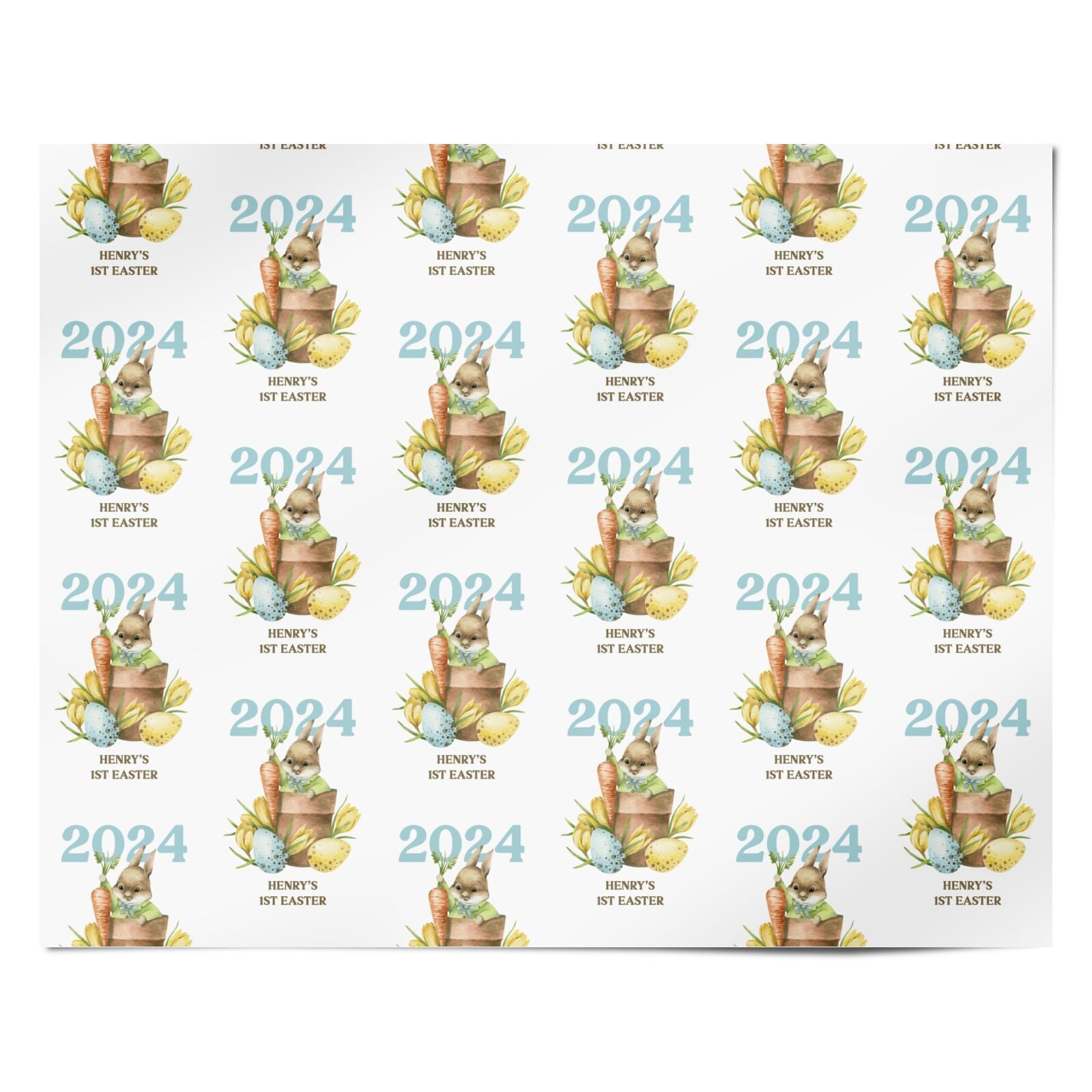 Custom 1st Easter Personalised Wrapping Paper Alternative