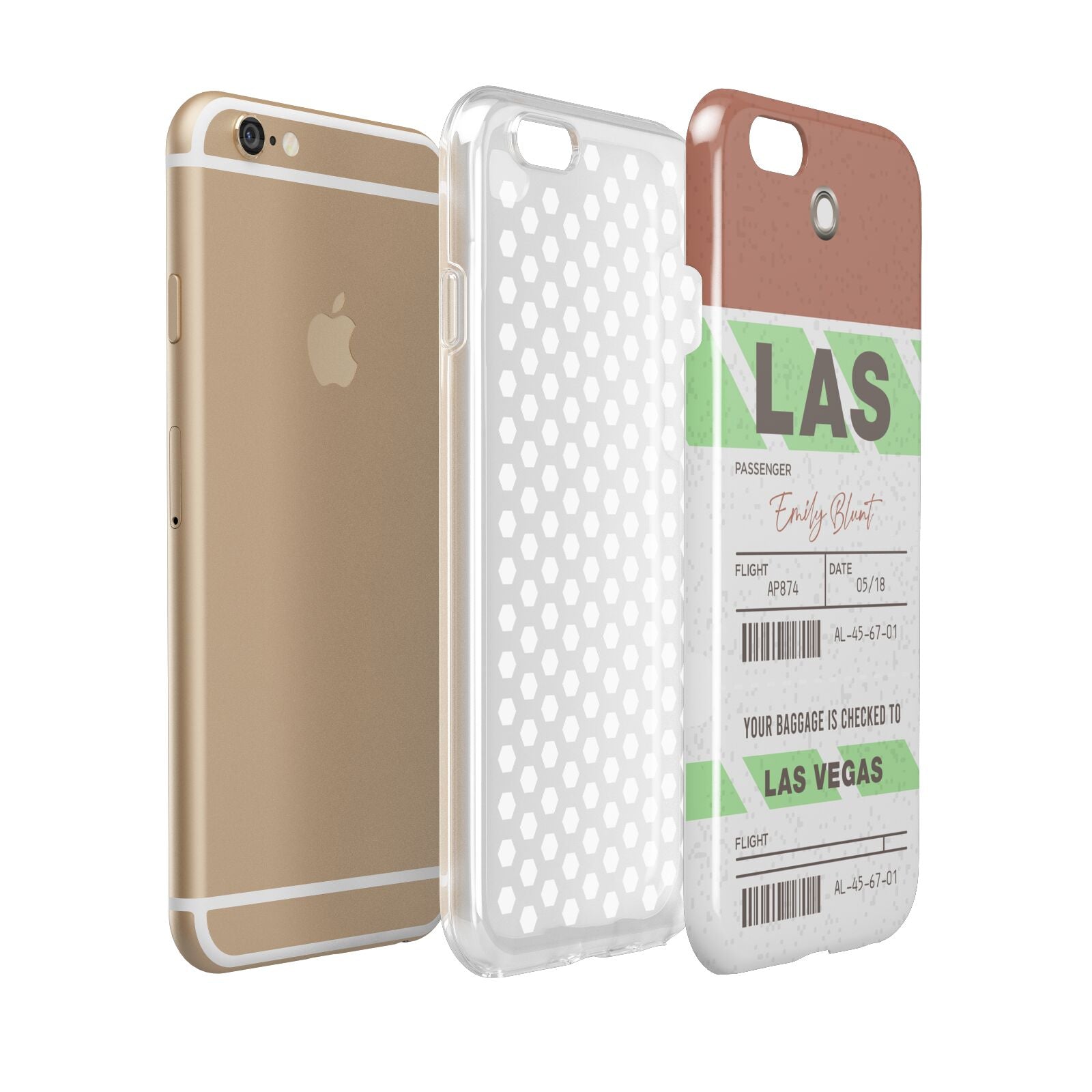 Custom Baggage Tag Apple iPhone 6 3D Tough Case Expanded view