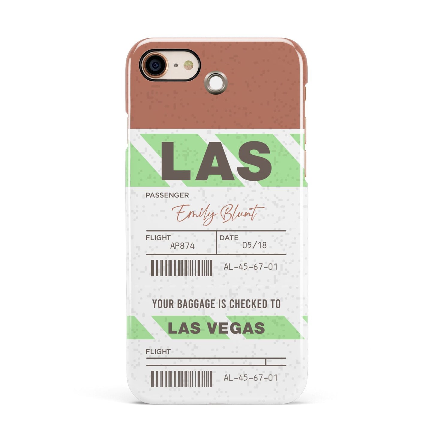 Custom Baggage Tag Apple iPhone 7 8 3D Snap Case