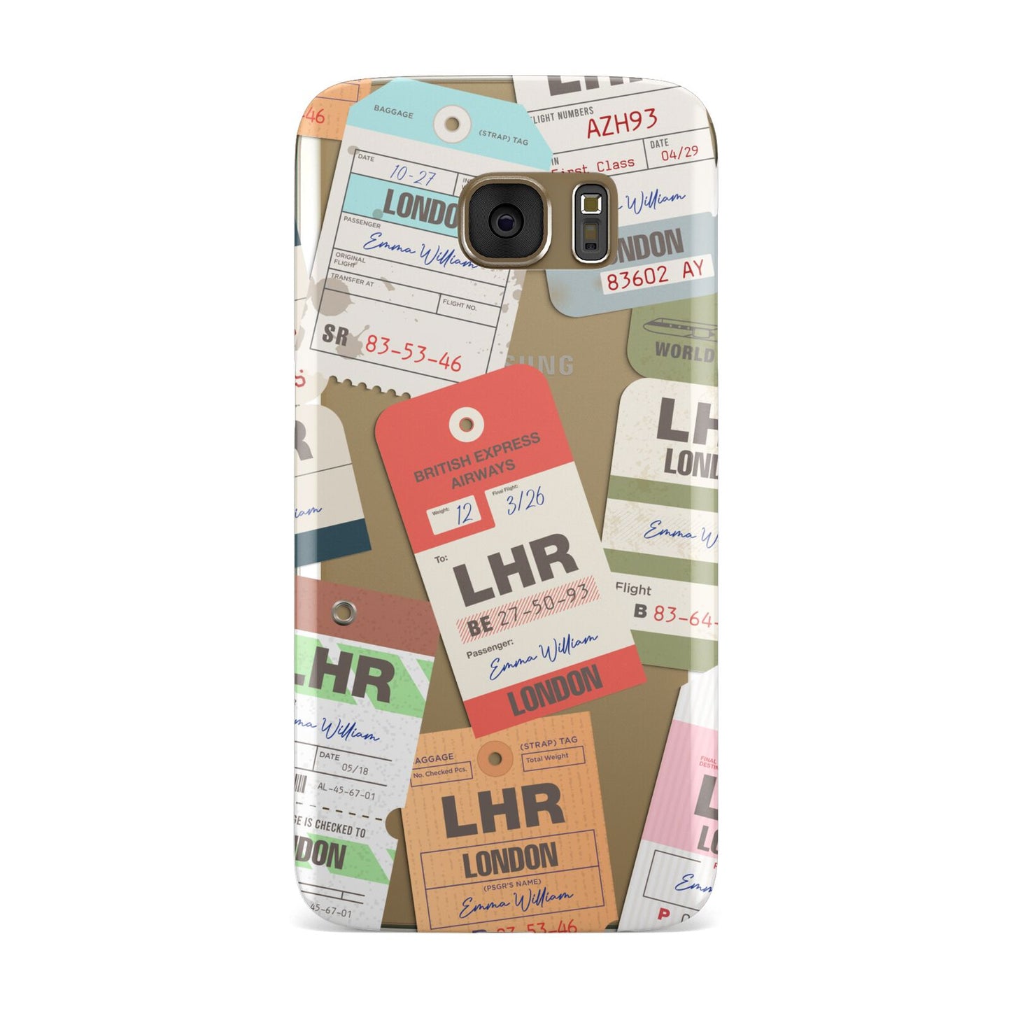 Custom Baggage Tag Collage Samsung Galaxy Case