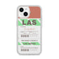 Custom Baggage Tag iPhone 14 Clear Tough Case Starlight
