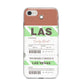 Custom Baggage Tag iPhone 8 Bumper Case on Silver iPhone