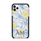Custom Butterfly Apple iPhone 11 Pro Max in Silver with Black Impact Case