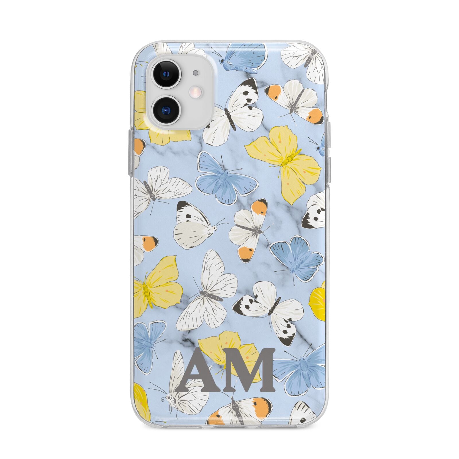 Custom Butterfly Apple iPhone 11 in White with Bumper Case