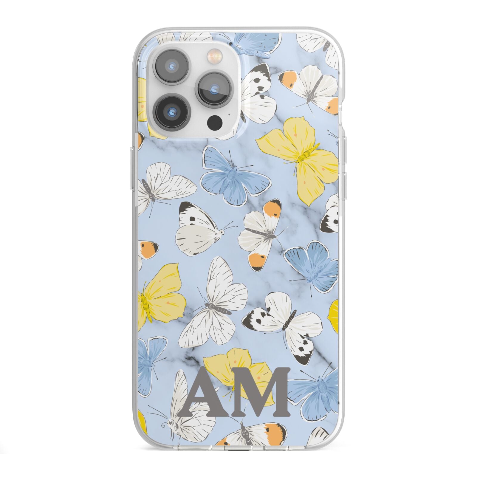 Custom Butterfly iPhone 13 Pro Max TPU Impact Case with White Edges