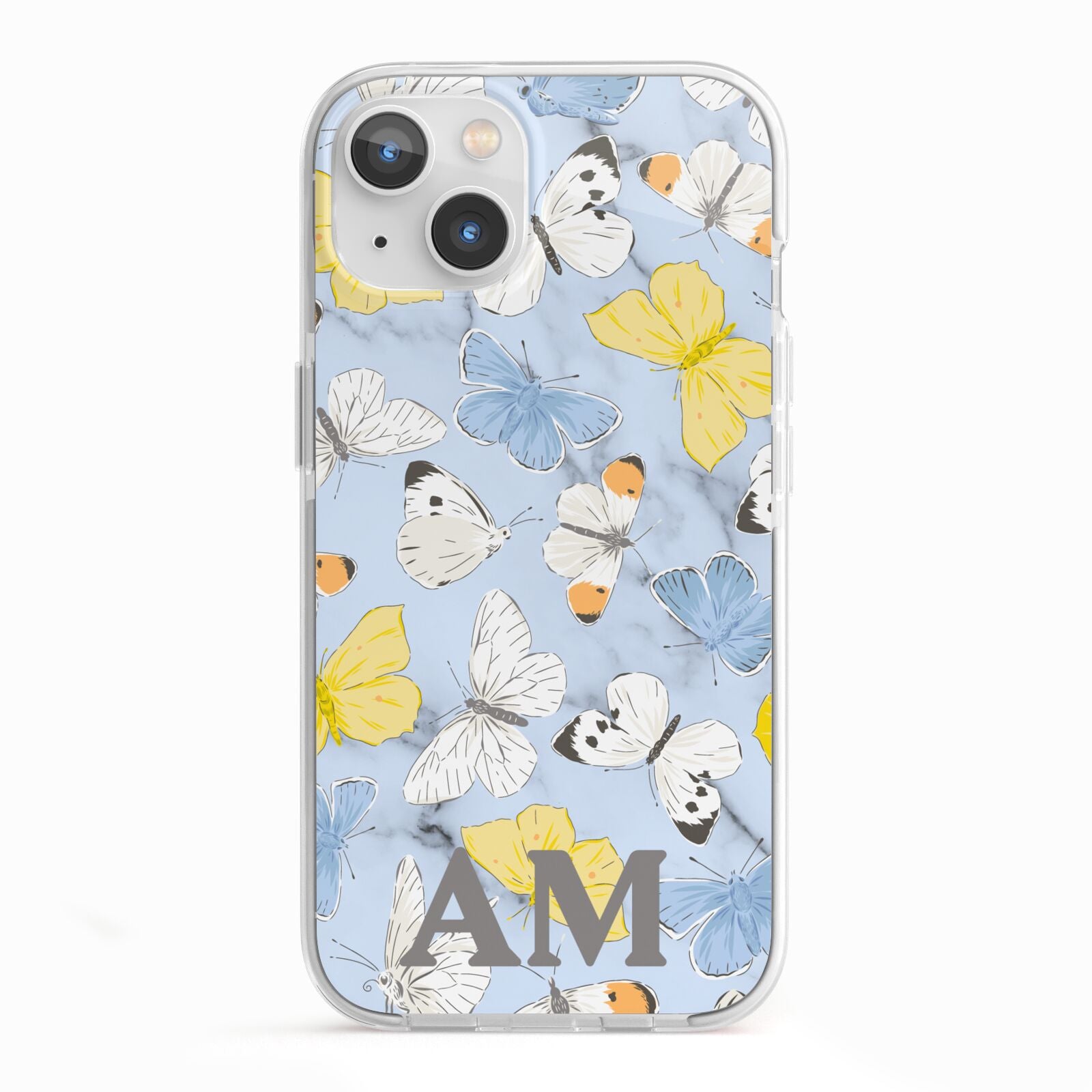 Custom Butterfly iPhone 13 TPU Impact Case with White Edges