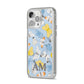 Custom Butterfly iPhone 14 Pro Max Clear Tough Case Silver Angled Image