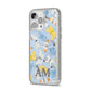 Custom Butterfly iPhone 14 Pro Max Glitter Tough Case Silver Angled Image