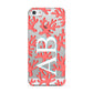 Custom Coral Initials Apple iPhone 5 Case