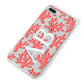 Custom Coral Initials iPhone 8 Plus Bumper Case on Silver iPhone Alternative Image