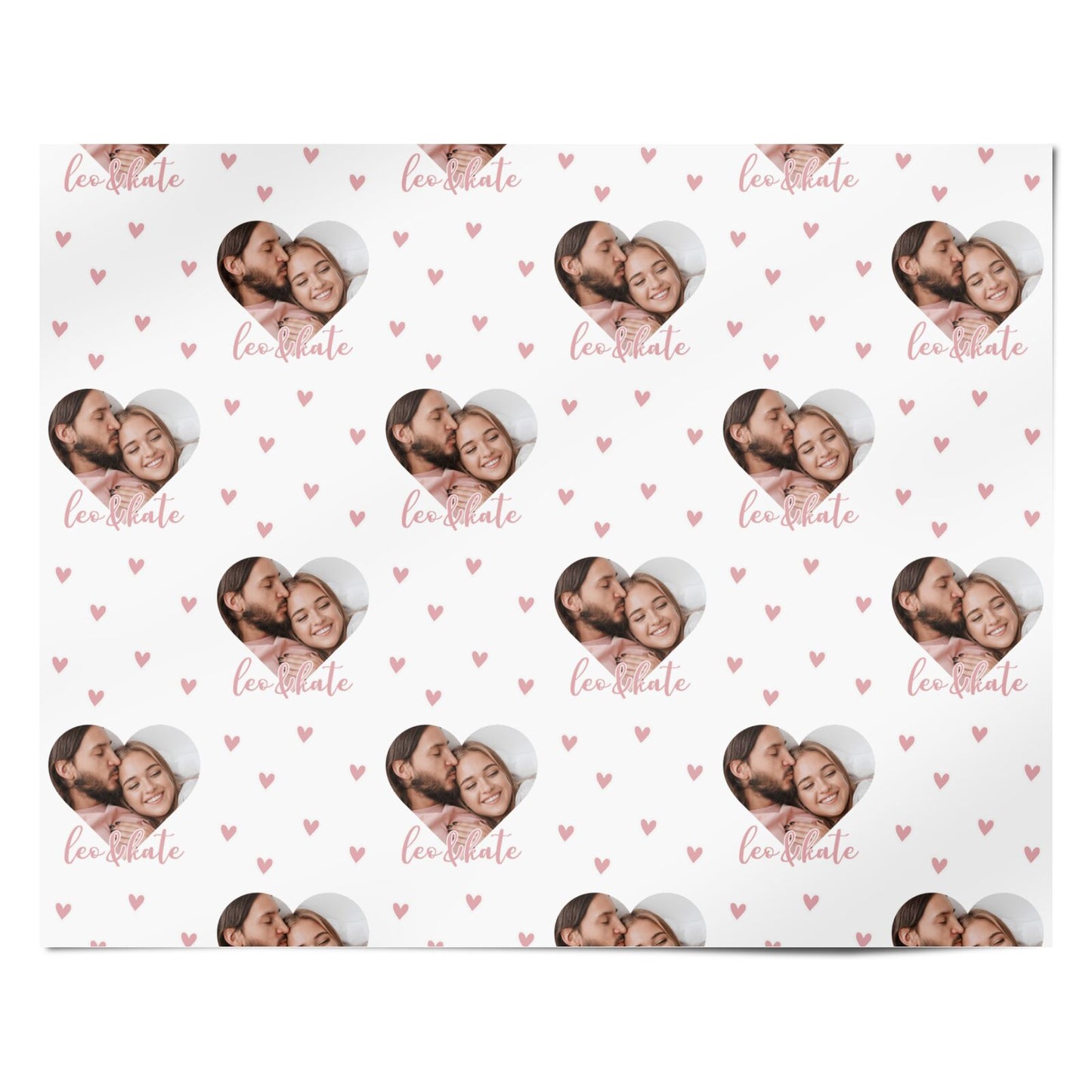 Custom Couples Photo Personalised Wrapping Paper Alternative