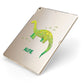Custom Dinosaur Apple iPad Case on Gold iPad Side View