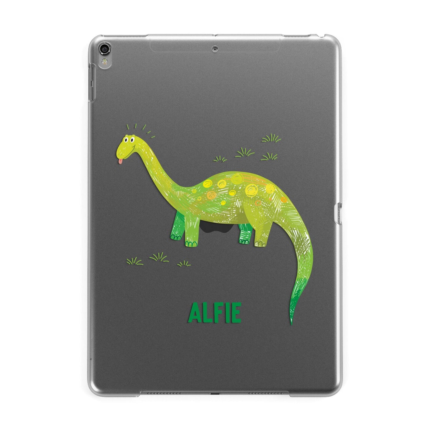 Custom Dinosaur Apple iPad Grey Case