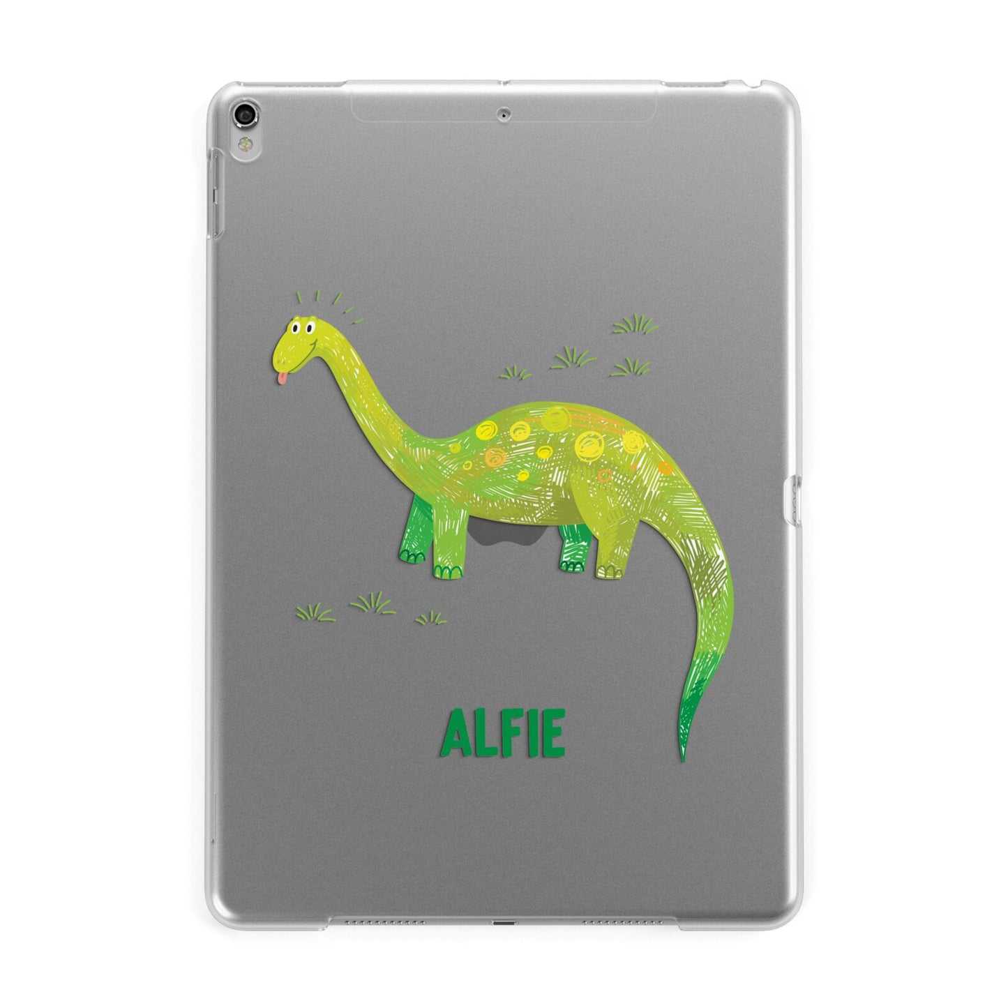 Custom Dinosaur Apple iPad Silver Case