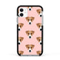 Custom Dog Apple iPhone 11 in White with Black Impact Case