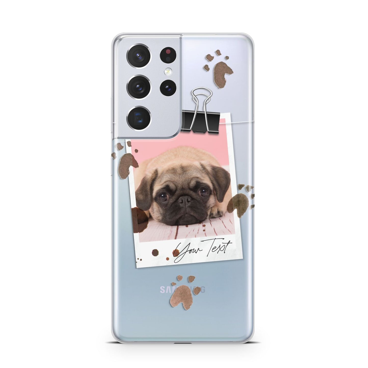 Custom Dog Picture with Name Samsung S21 Ultra Case