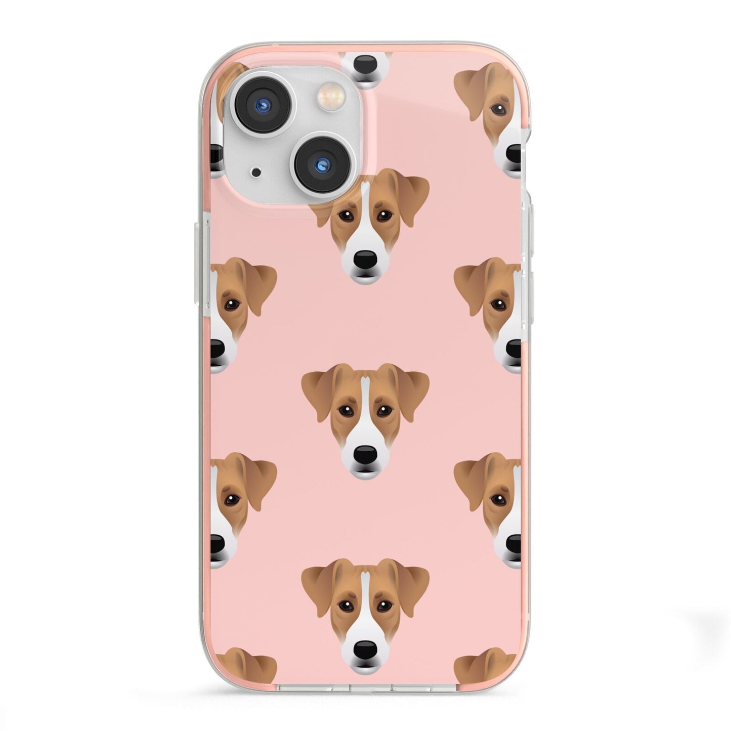Custom Dog iPhone 13 Mini TPU Impact Case with Pink Edges