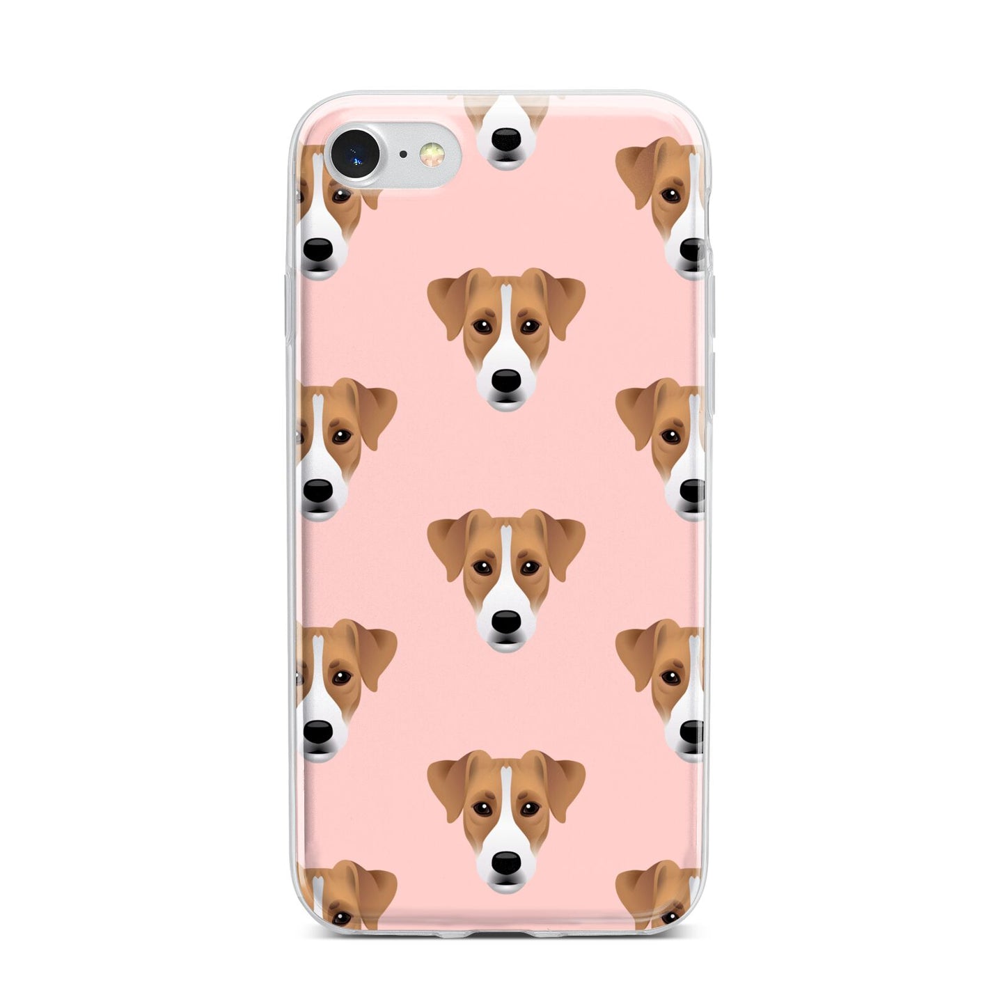 Custom Dog iPhone 7 Bumper Case on Silver iPhone