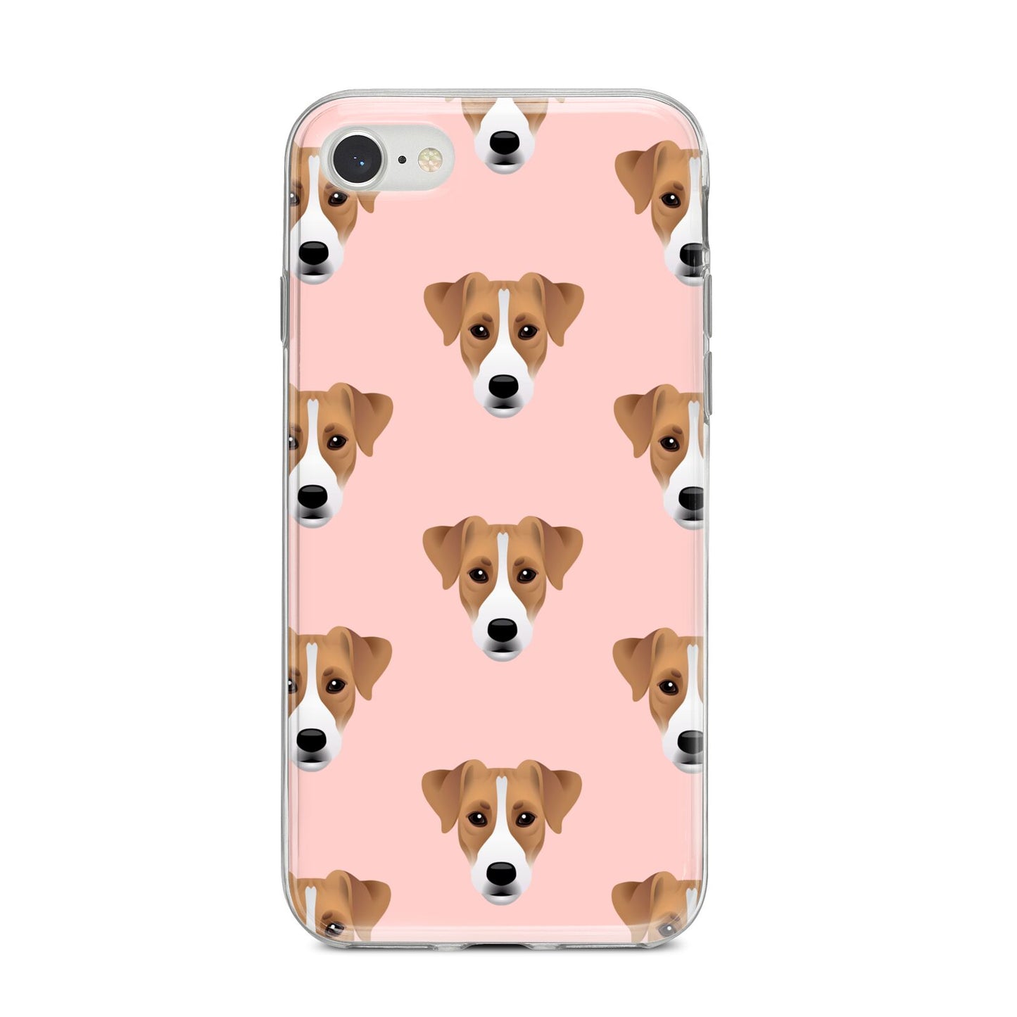 Custom Dog iPhone 8 Bumper Case on Silver iPhone