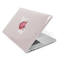 Custom Dual Initial Floral Apple MacBook Case Side View
